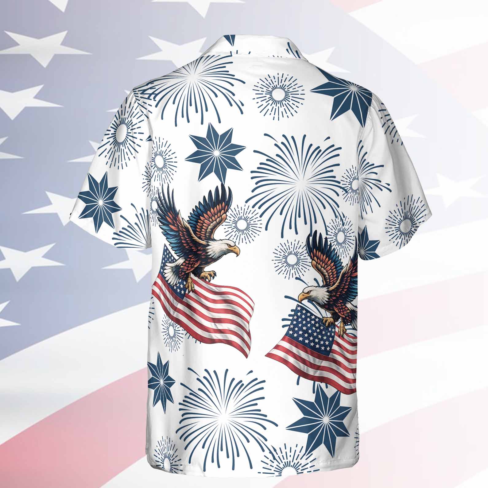 USA 250th Anniversary Hawaiian Shirt, Eagle US Flag AOP Hawaii Shirt, Patriotic 4th Of July Gift 685224 - image 3