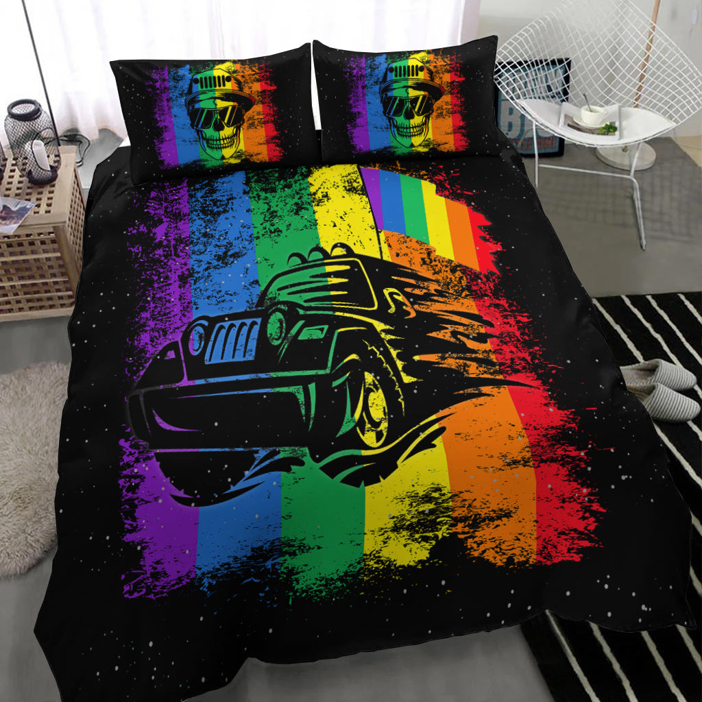 Jeep Skull LGBT Galaxy Bedding Set - LT12 - image 6