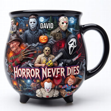 Halloween Villain Ceramic Cauldron Mug - Personalized Gifts For Halloween Cauldron Horror Movie Mug TN0309261817