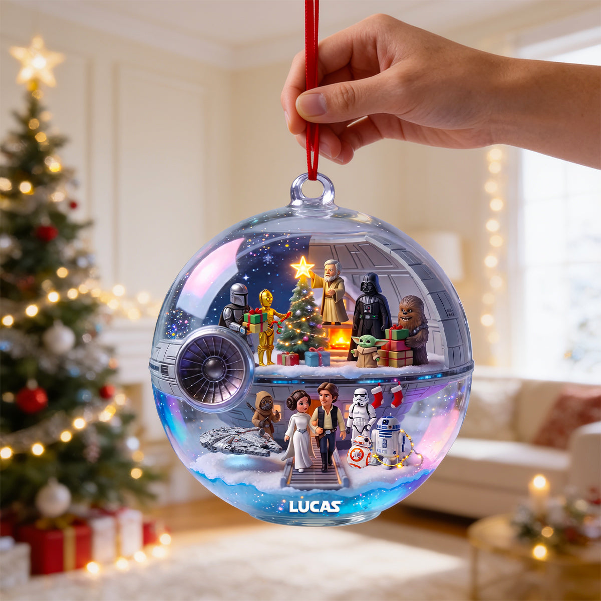 Christmas Far Away Acrylic Ornament, Personalized Gifts 03qhdt270826-Homacus