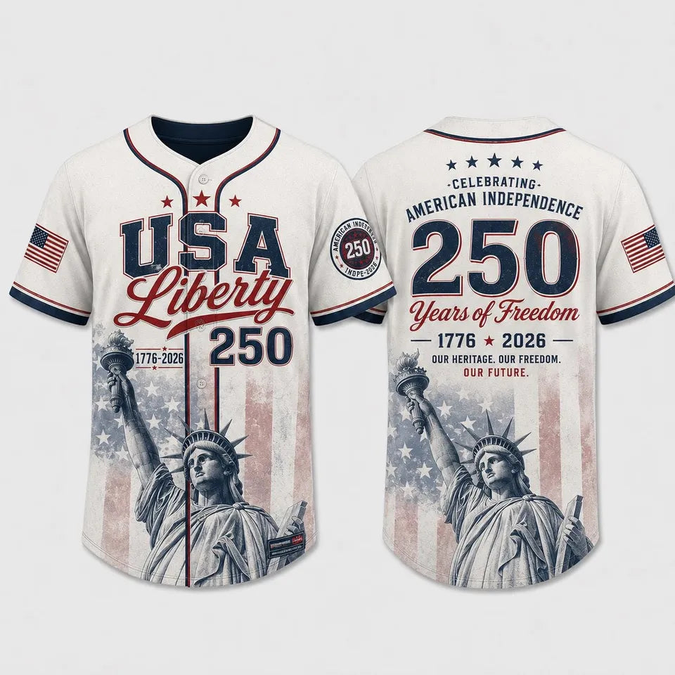 Patriotic Statue of Liberty Celebrating American Independence - Baseball Jersey - Gift For Patriots - image 5