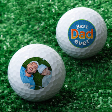 litzzy Custom Golf Balls With Picture Best Dad Ever Golf Ball Gifts for Father's Day Custom Golf Balls 4*4CM  