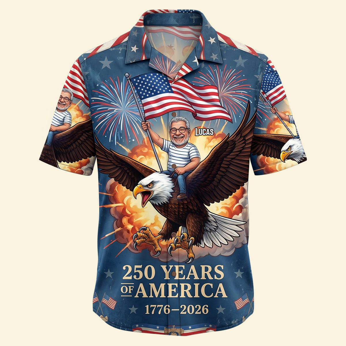 Custom Photo Free Ride With American Eagle Hawaiian Shirt, Personalized Gifts For Patriots 04qhtn300526 - image 5