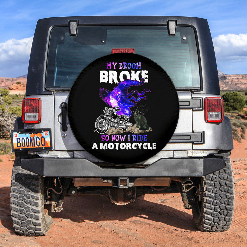 jeep-tire-covers-jeep-spare-tire-cover-halloween-my-broom-broke-so-i-drive-a-motorcycle-no8