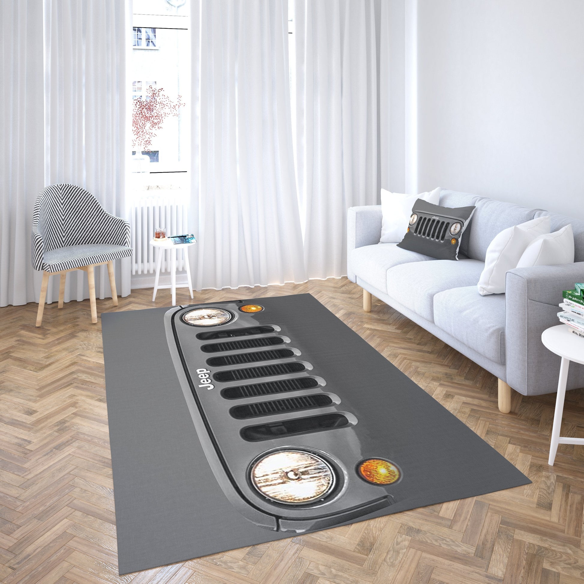Jeep Gray Color Carpet Living Room-Area Rug LT11