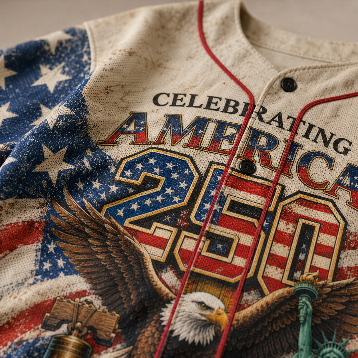 Celebrating America 250 Years Of Freedom - Personalized Baseball Jersey - Gift For Patriots - image 5