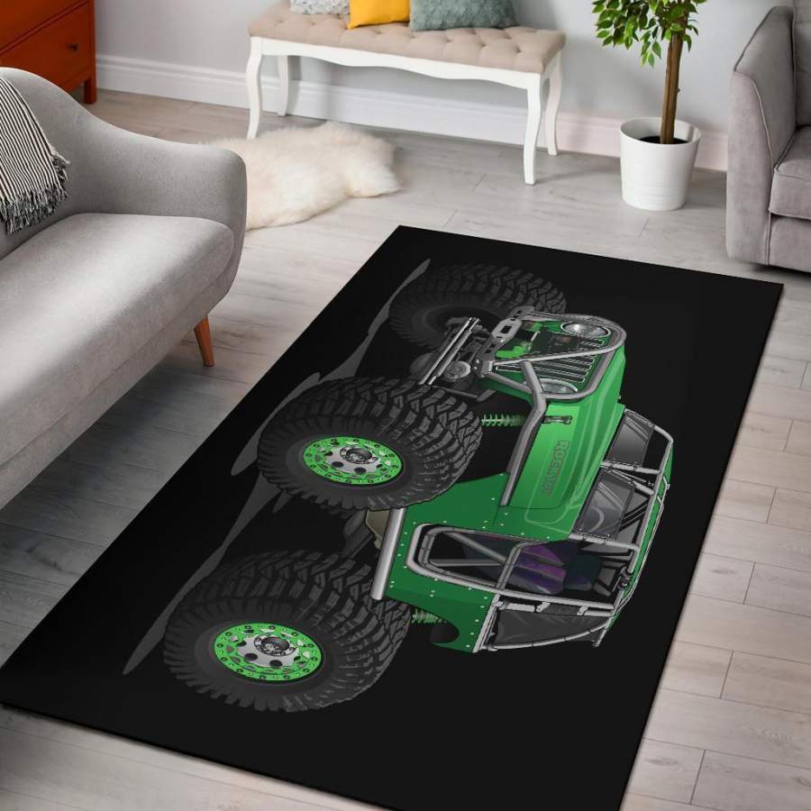 Rocktoy Jeep Green Area Rug LT11
