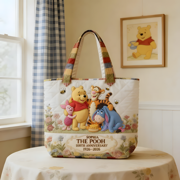 DSNY Honey Bear Celebrate Our 100th Anniversary - Personalized Quilted Tote Bag - Gift For Movie Fans HH01 - image 2