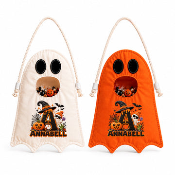 Custom Name Ghost Halloween Candy Bag-DN2908261019
