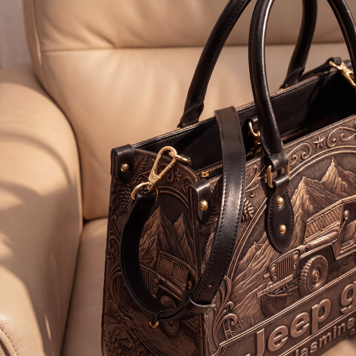 [Free delivery] Jeep Girl Personalized Leather Bag TN2407261353