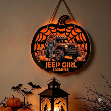 Jeep Girl Personalized Luminous Wooden Sign-DN2808260958