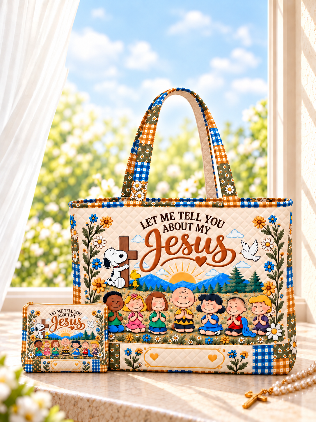 P-Nust Let Me Tell You About My Jesus Gift For Her - Premium Quilt Tote Bag-DN2410260037
