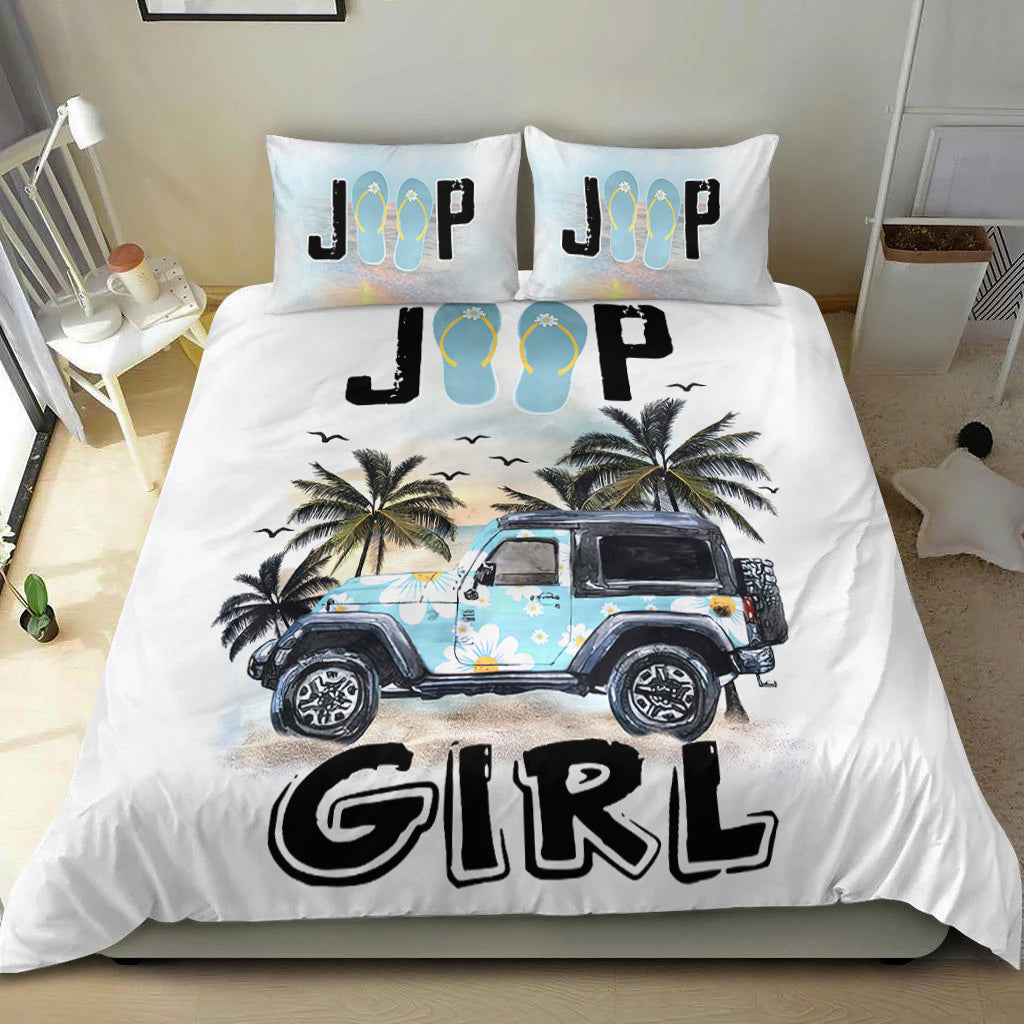 Jeep Girl Flower Flip Flops Bedding Set - image 3