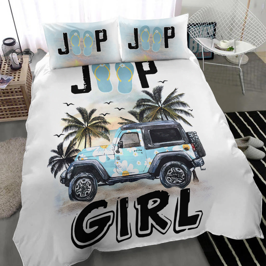 Jeep Girl Flower Flip Flops Bedding Set - image 2