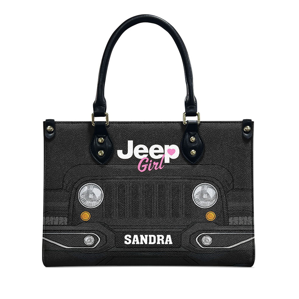 Jeep Girl Mutilcolor Grille Personalized Leather Handbag TN2407261602