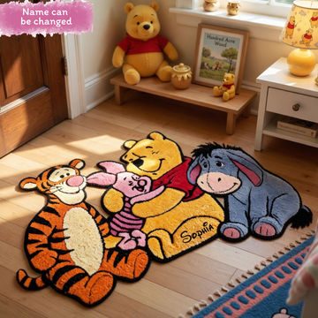 DSNY Honey Bear Friends - Personalized Custom Shaped Doormat - Gift For Movie Fans NL122