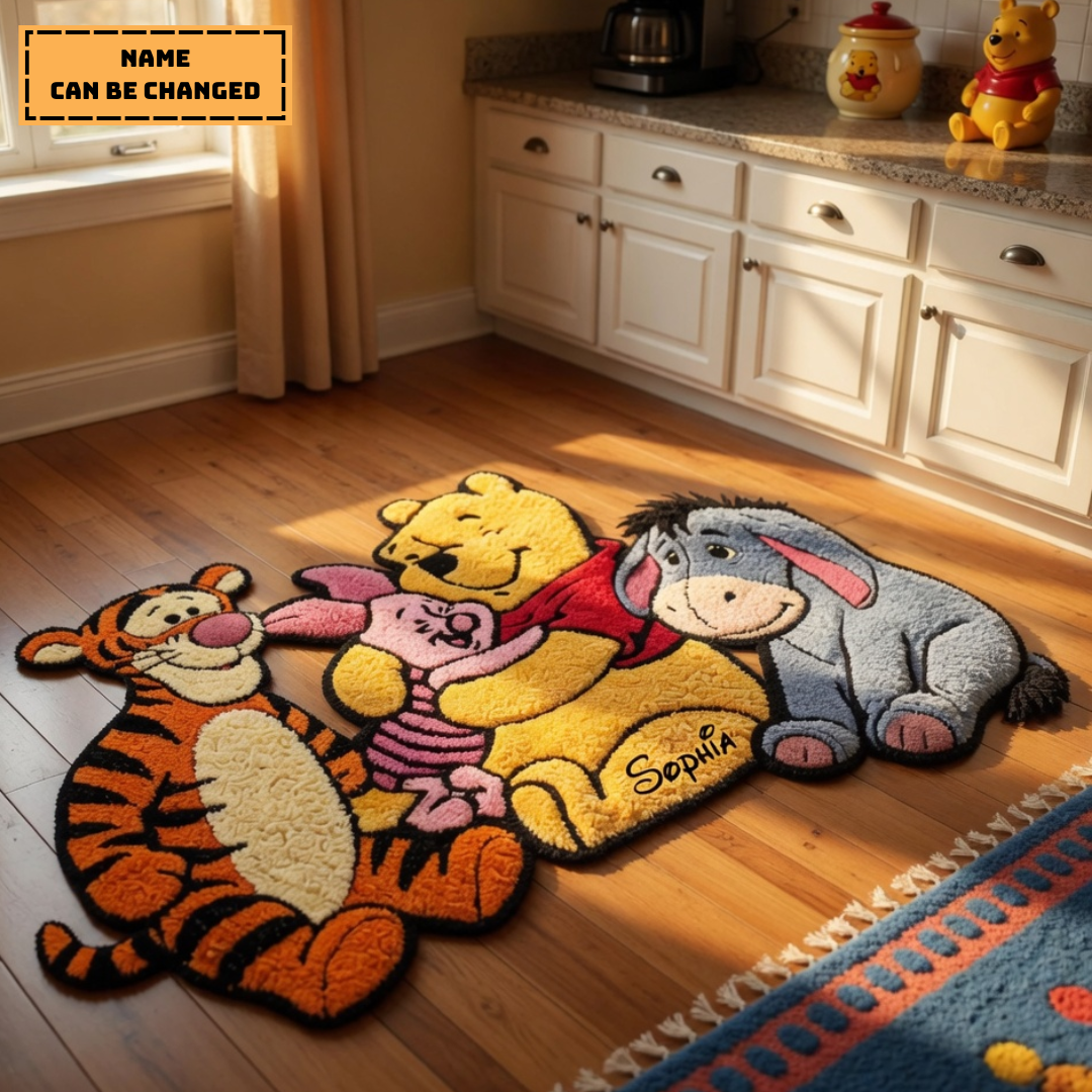 DSNY Honey Bear Friends - Personalized Custom Shaped Doormat - Gift For Movie Fans NL122 - image 2
