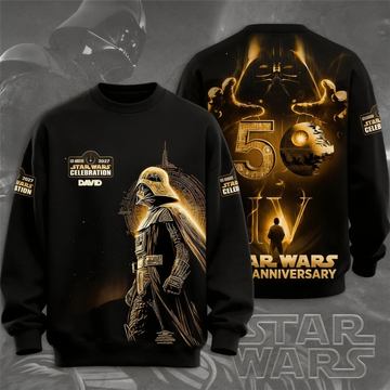 Celebration 50th Anniversary Golden Shining Captain - Personalized All Over Shirt - Gift For Dad, Movies Fan - Stwa - image 2