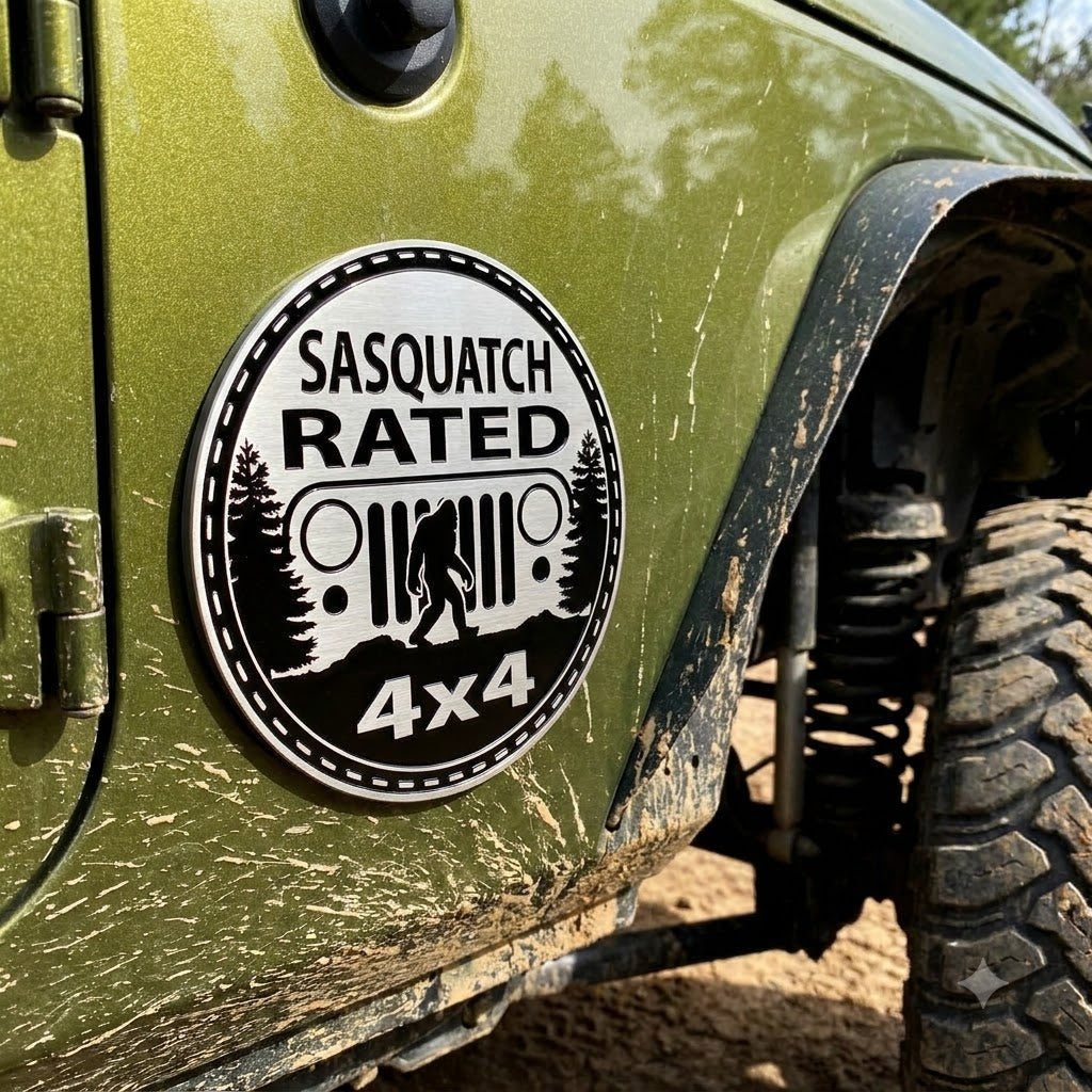 Bigfoot, Mermaid, Zombie Rated 4x4 Car Magnet TN2608271542