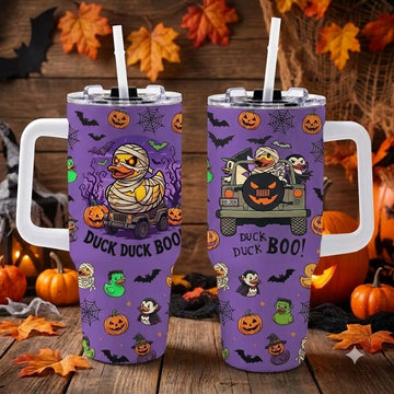 Duck Duck Boo 40oz Tumbler With Handle-DN2808261149