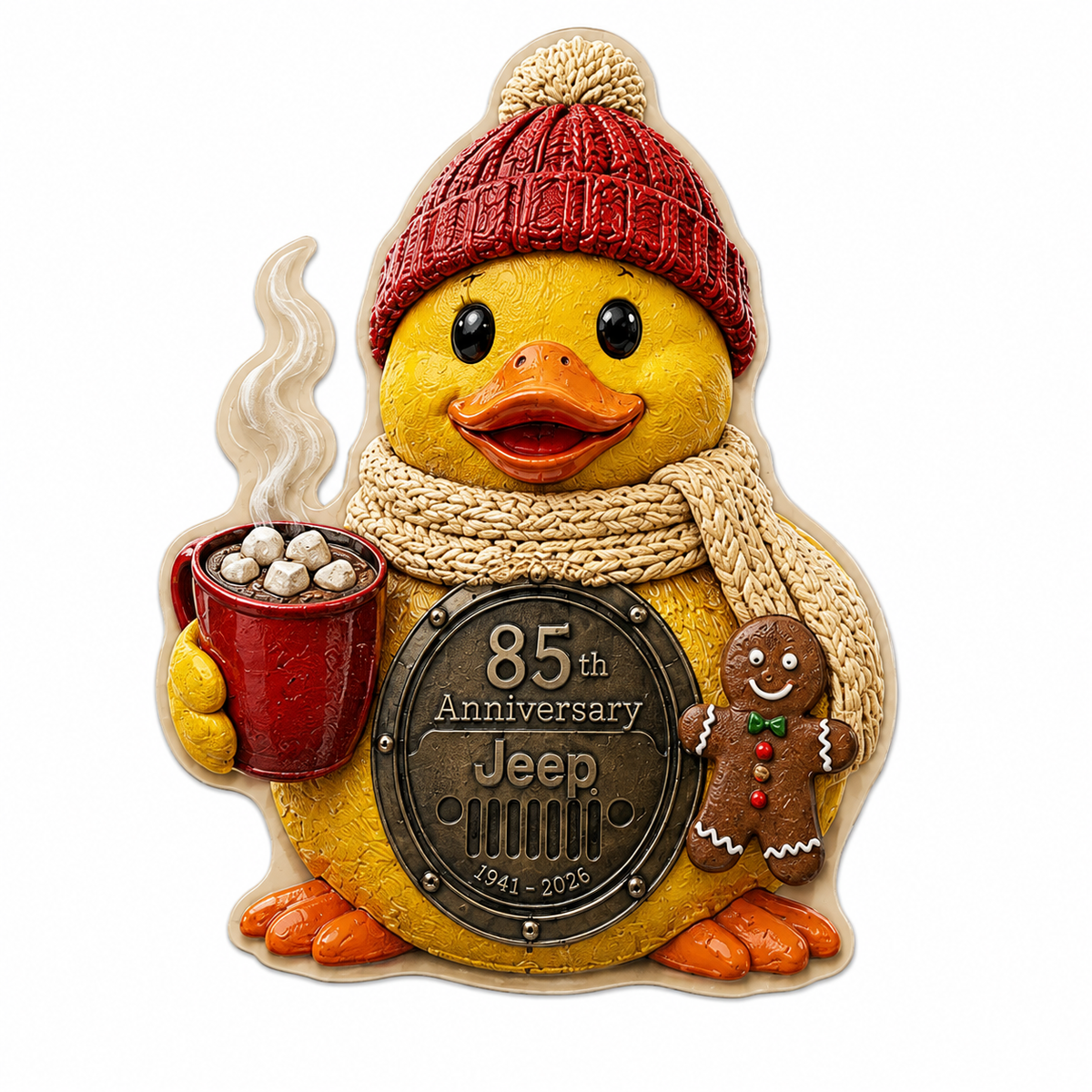 Jeep 85th anniversary Christmas duck vinyl magnet V4 TN2608271538