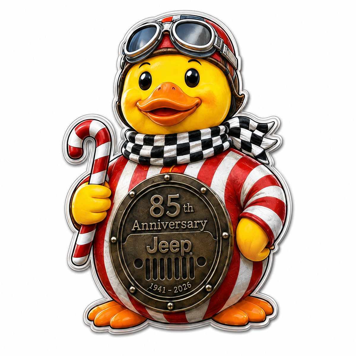 Jeep 85th anniversary Christmas duck vinyl magnet V4 TN2608271538