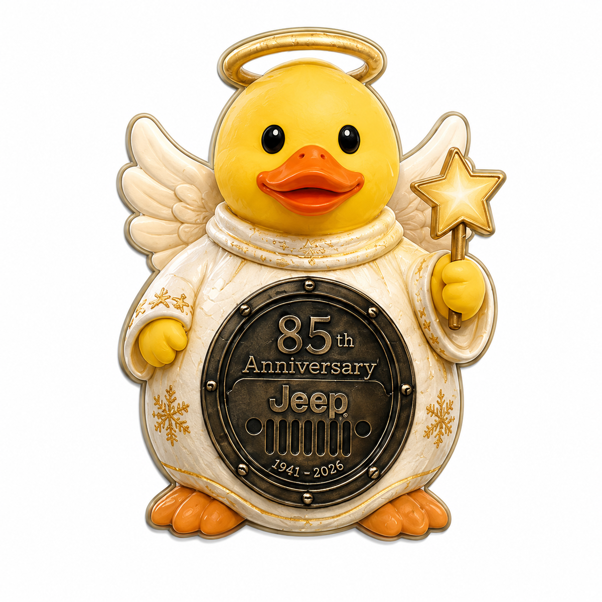 Jeep 85th anniversary Christmas duck vinyl magnet V5 TN2608271537