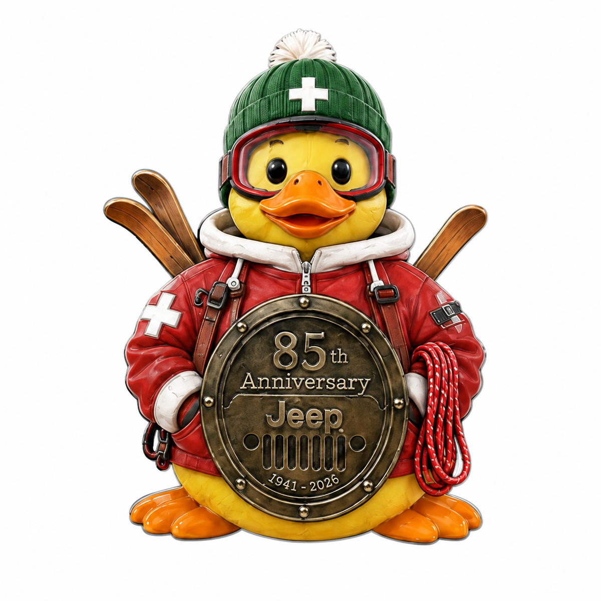 Jeep 85th anniversary Christmas duck vinyl magnet V5 TN2608271537