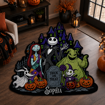 Personalized TNBC halloween Characters Tufted Rug – Custom Name Halloween Doormat/Rug- TN1609261050