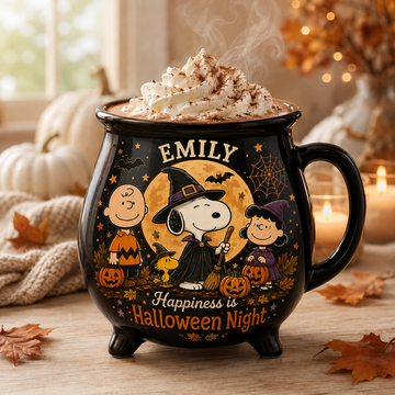 Halloween P-nust Friends Cauldron Coffee Mug – Custom Name Halloween Gift- TN2209261421
