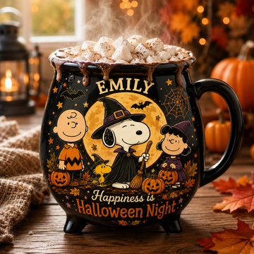 Halloween P-nust Friends Cauldron Coffee Mug – Custom Name Halloween Gift- TN2209261421