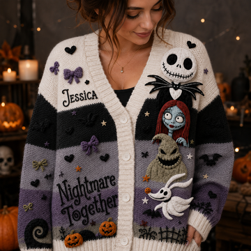 Personalized TNBC halloween Friends For Her - Custom Name Cardigan-TN1609260233