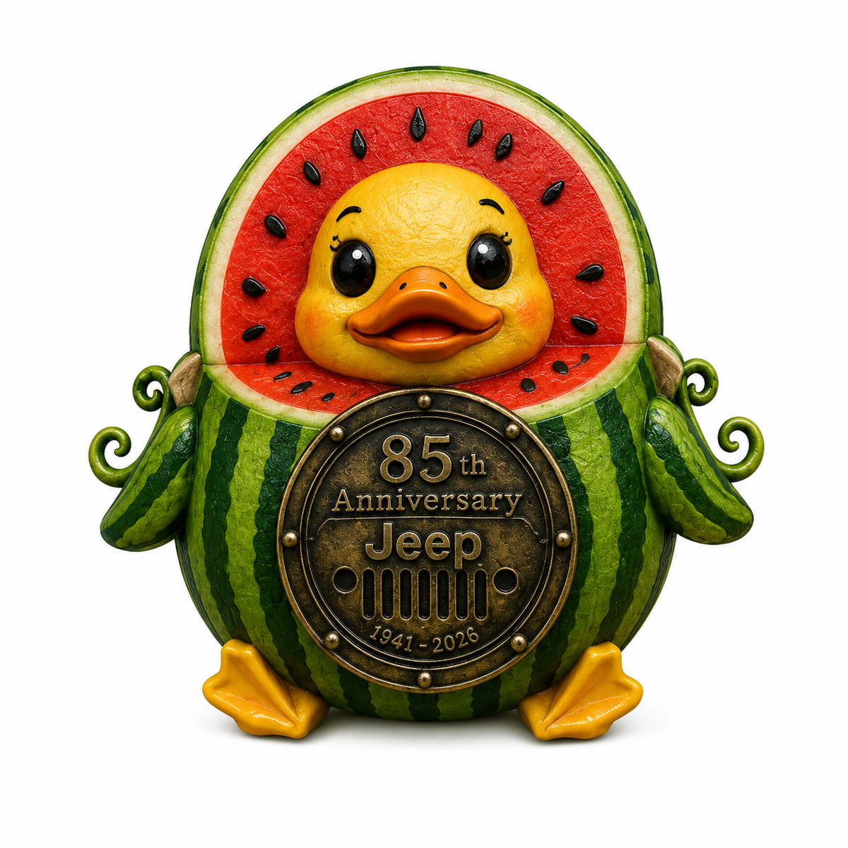 Jeep 85th anniversary fruit duck vinyl magnet V1 TN2608271547