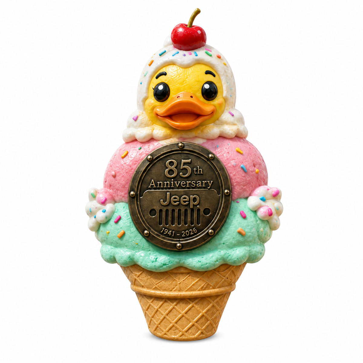 Jeep 85th anniversary fruit duck vinyl magnet V3 TN2608271544