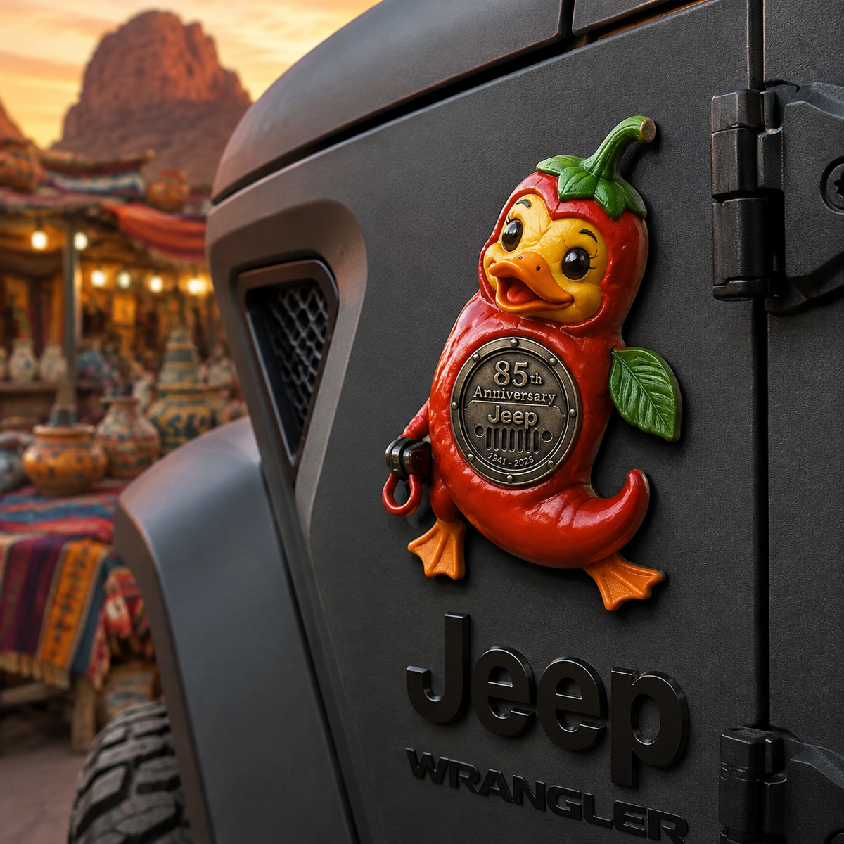 Jeep 85th anniversary fruit duck vinyl magnet V3 TN2608271544