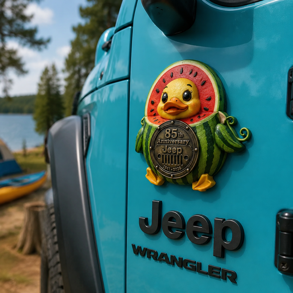 Jeep 85th anniversary fruit duck vinyl magnet V1 TN2608271547