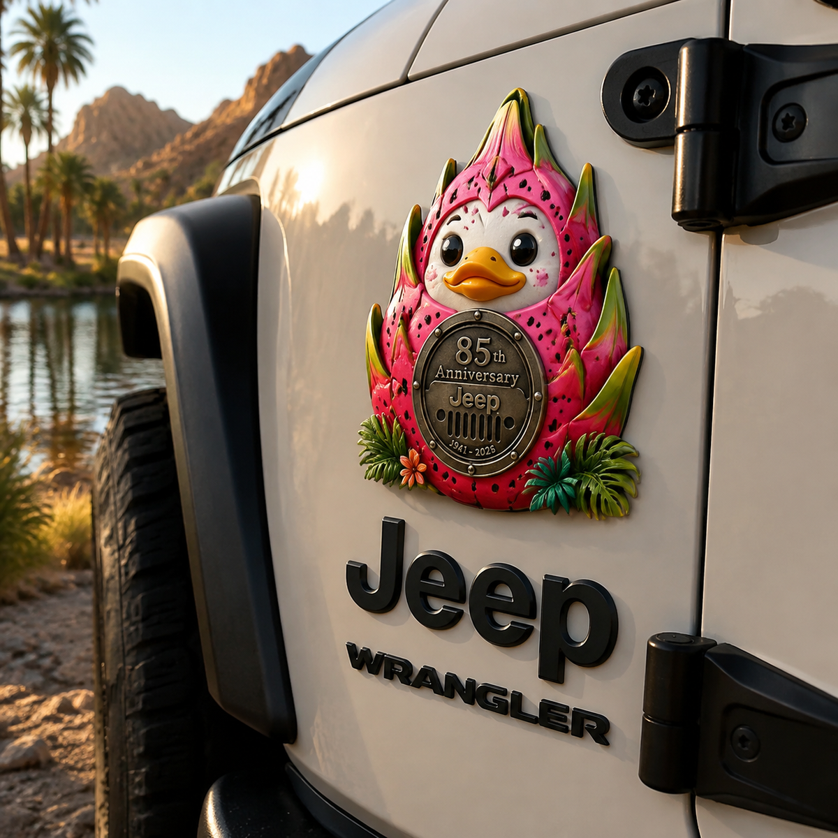 Jeep 85th anniversary fruit duck vinyl magnet V1 TN2608271547