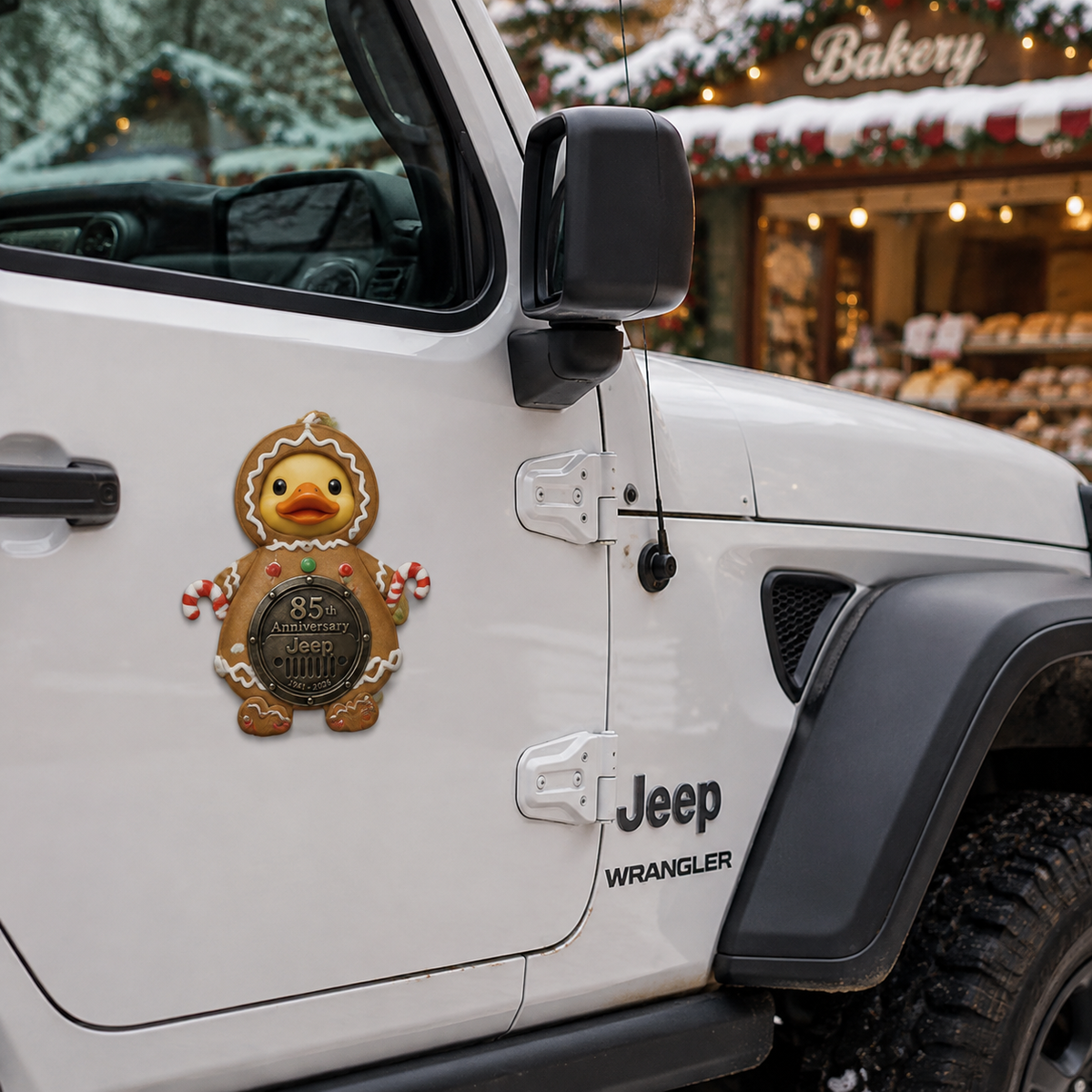 Jeep 85th anniversary Christmas duck vinyl magnet TN2608271535