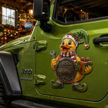 Jeep 85th anniversary Christmas duck vinyl magnet TN2608271535