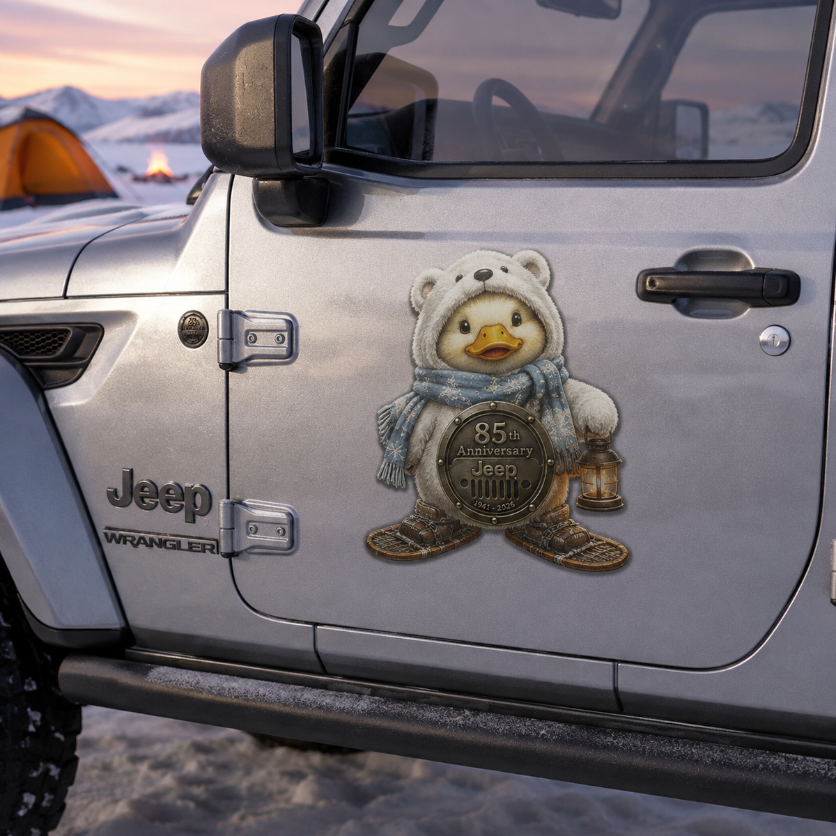 Jeep 85th anniversary duck not duck vinyl magnet TN2608271534