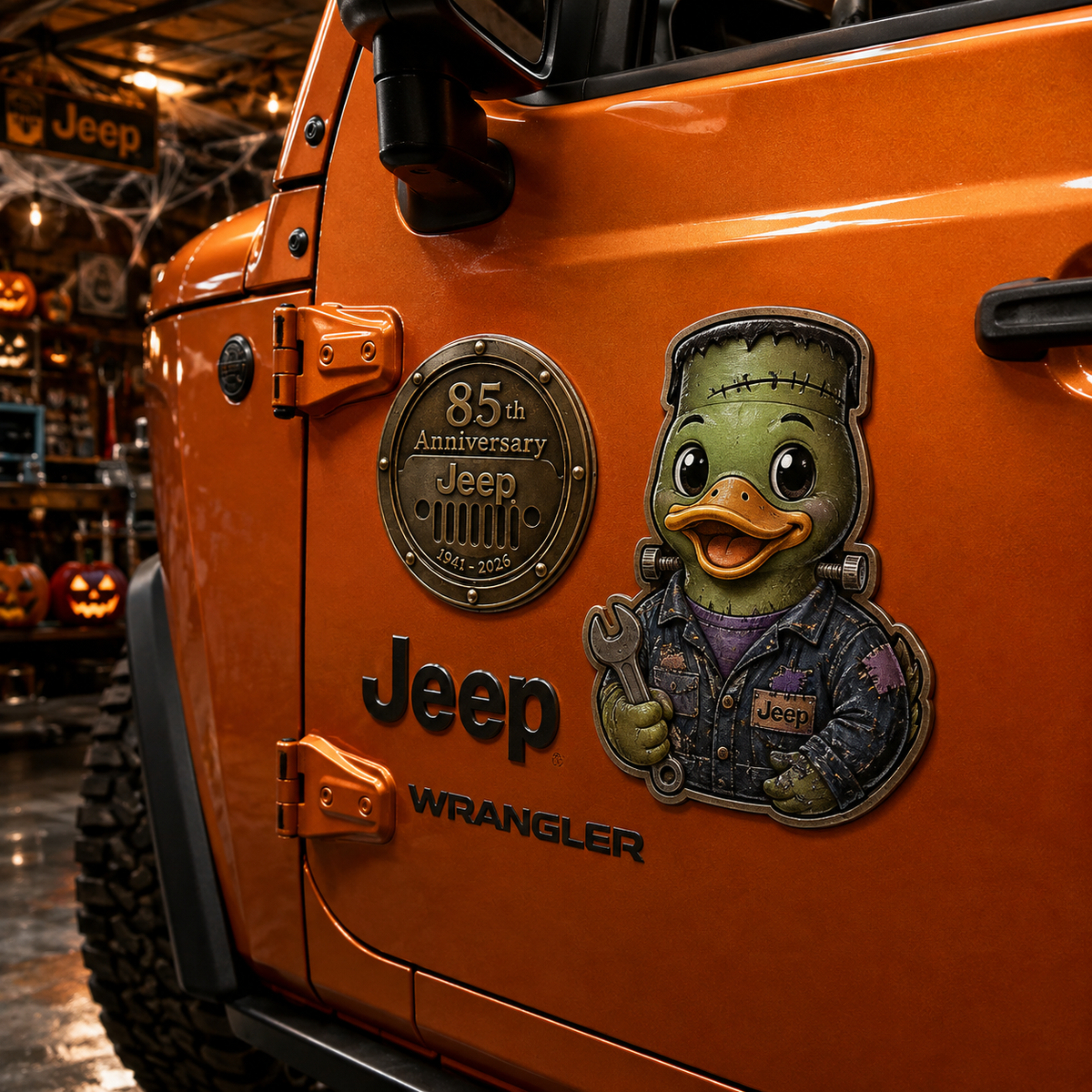 Jeep 85th anniversary halloween duck vinyl magnet TN2608271532