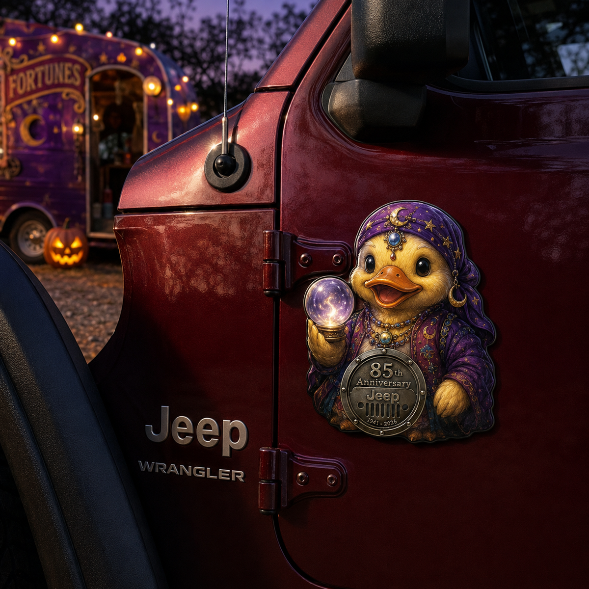 Jeep 85th anniversary duck not duck vinyl magnet TN2608271534