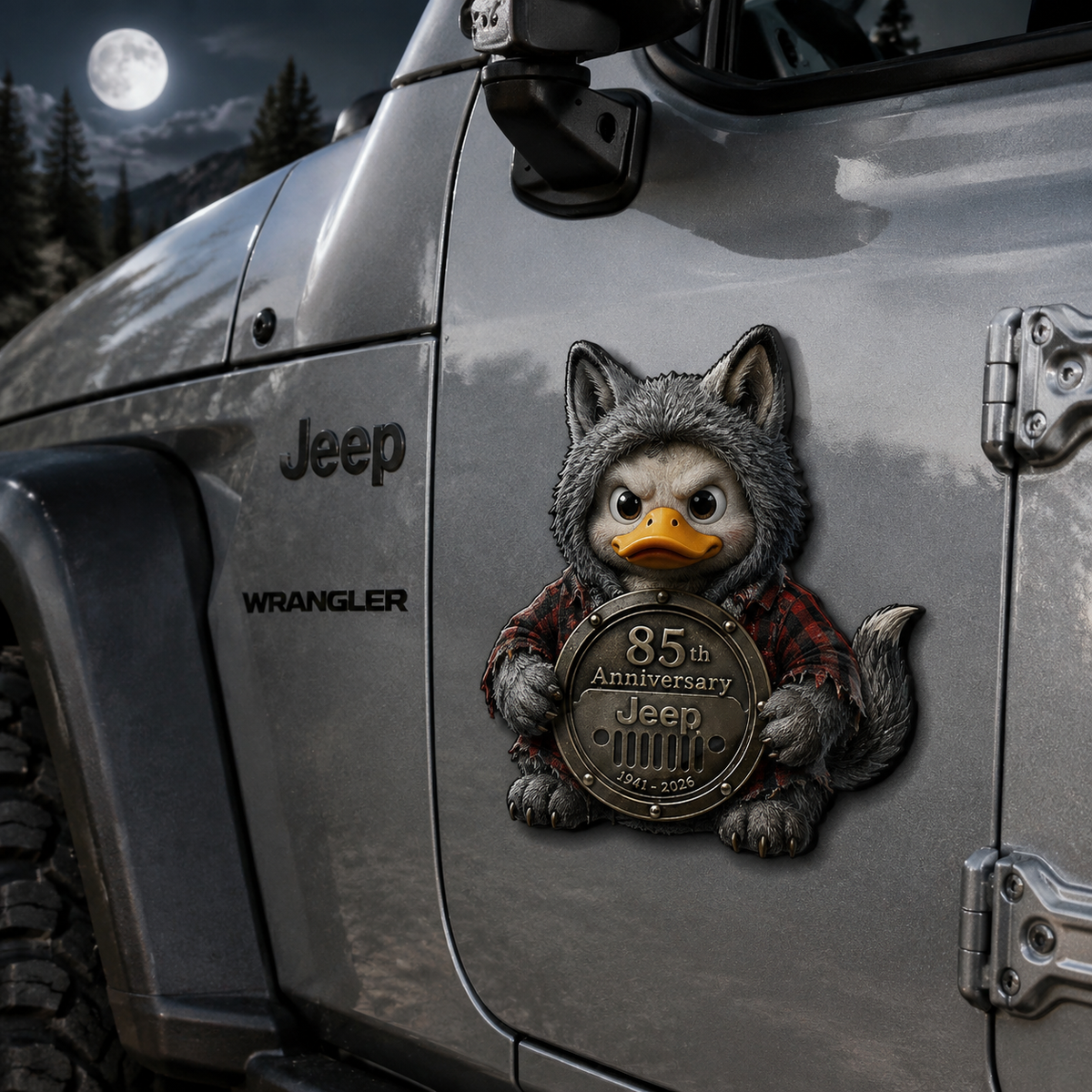 Jeep 85th anniversary duck not duck vinyl magnet TN2608271534