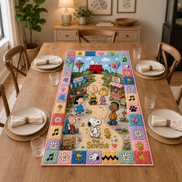Personalized Happy P-nust Table Runner - Cozy Friendship Day Table Runner-TN2209261822