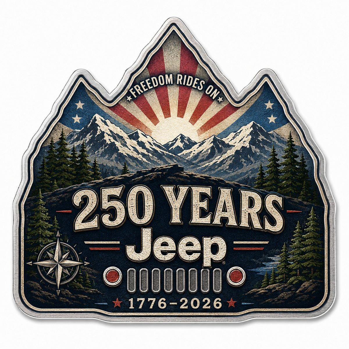 Jeep Anniversary Honor Vinyl Car Magnet TN2608271536