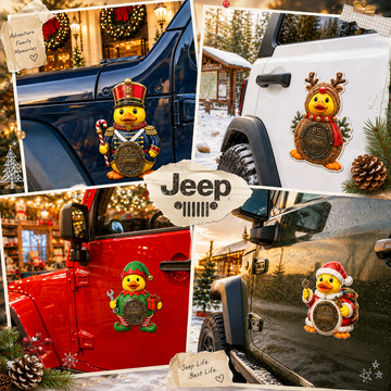 Jeep 85th anniversary Christmas duck vinyl magnet V3 TN2608271539