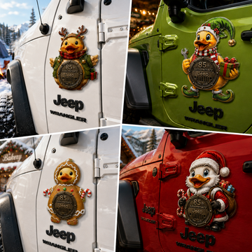 Jeep 85th anniversary Christmas duck vinyl magnet TN2608271535