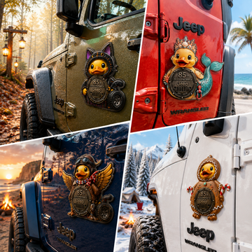 Jeep 85th anniversary duck not duck vinyl magnet TN2608271540