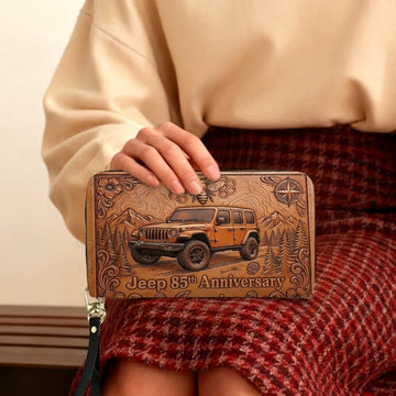 Jeep 85th Anniversary V4 Personalized Leather Bag + Free Wallet TN2407261346