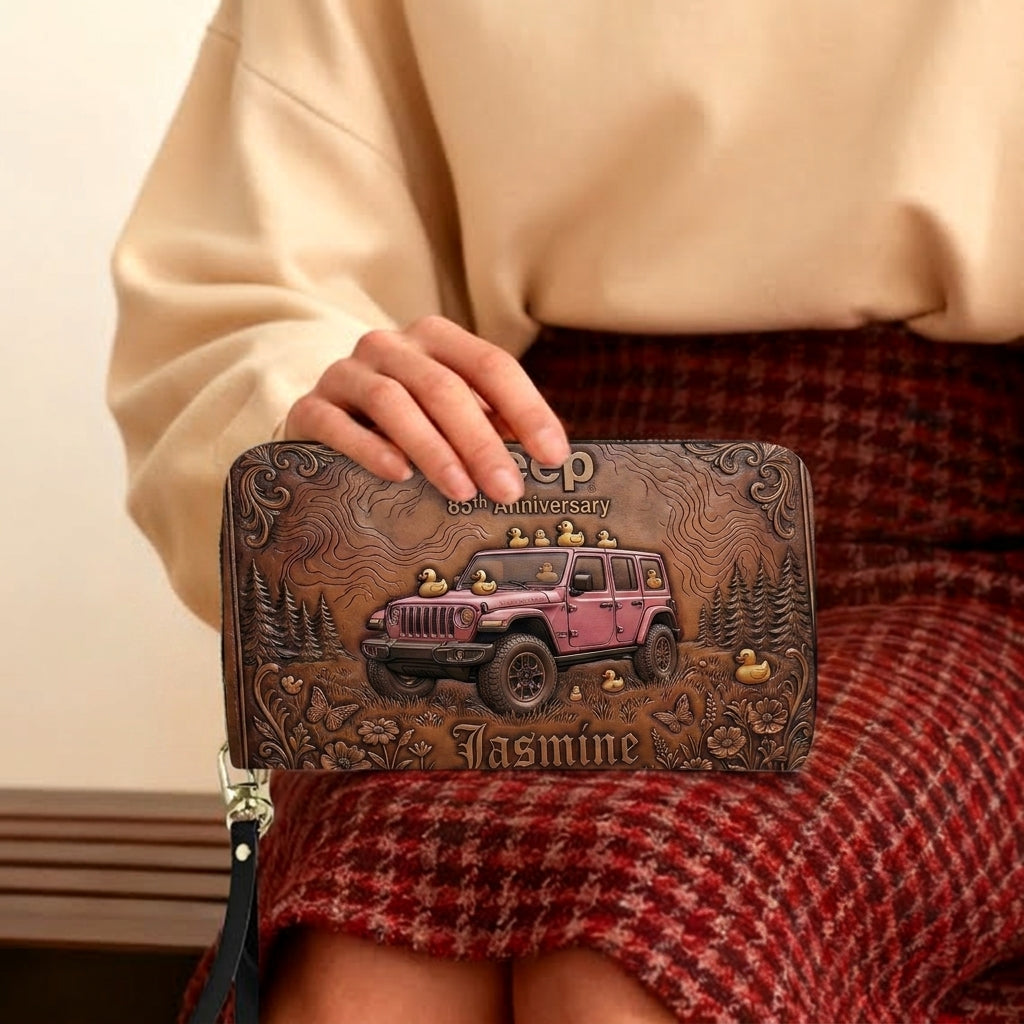 Jeep 85th Anniversary V2 Personalized Leather Bag + Free Wallet TN2407261402